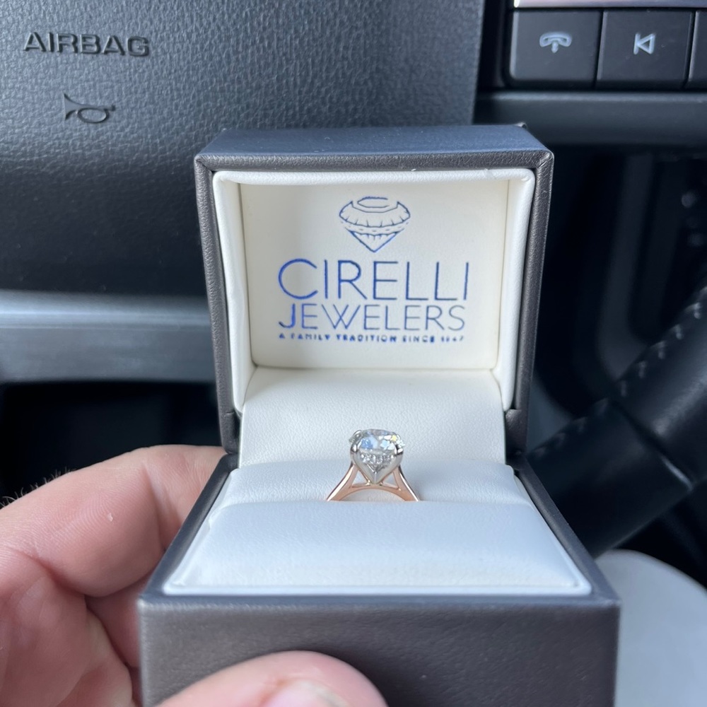 Halo Diamond Ring 2.56 Carats Lab Grown with Paperwork.